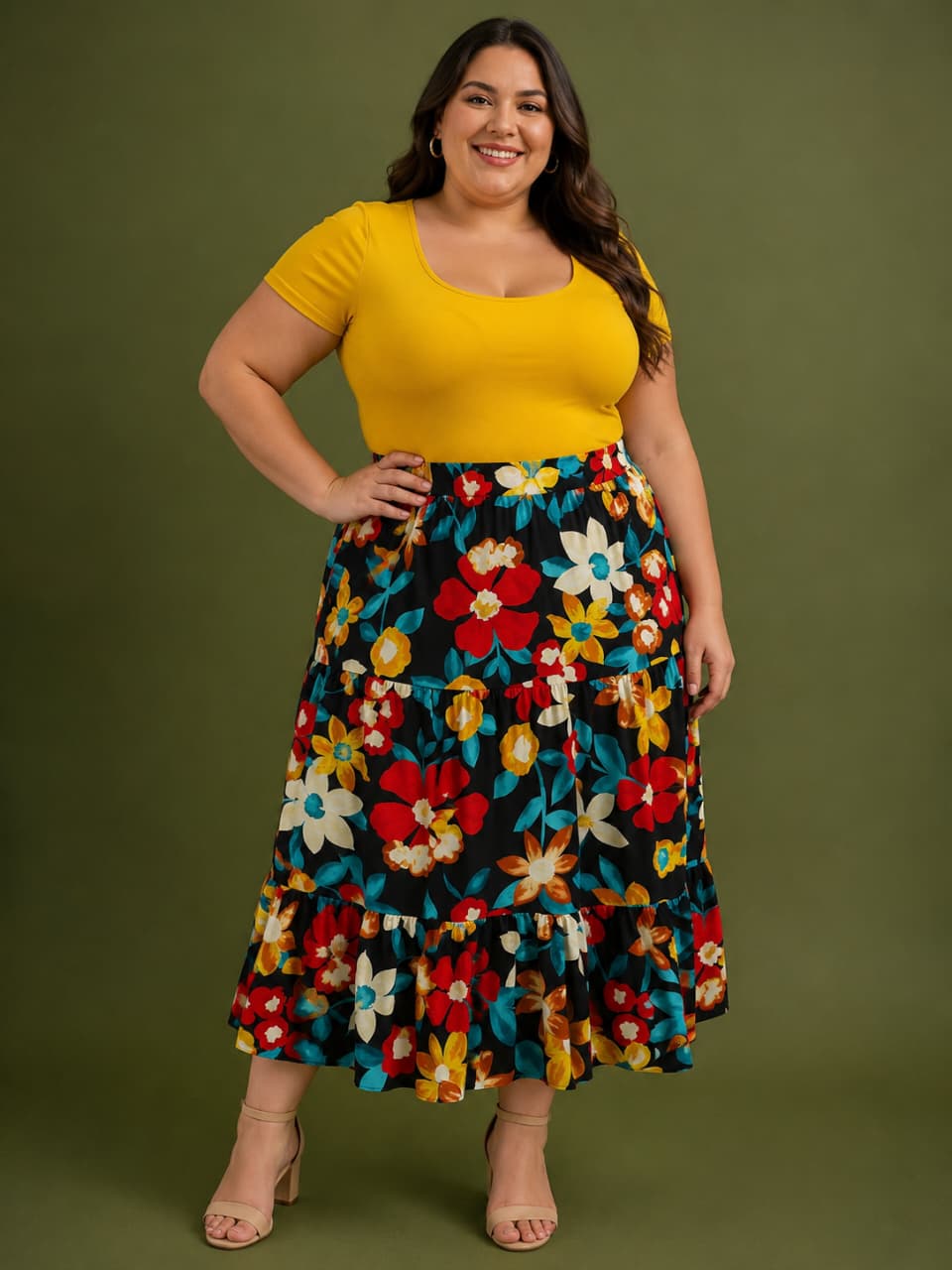 Falda floral