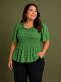 Blusa verde floral