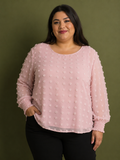 Blusa rosa manga larga